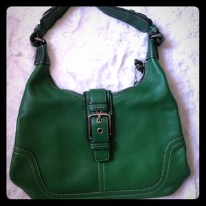 Authentic COACH shoulder bag - emerald green!